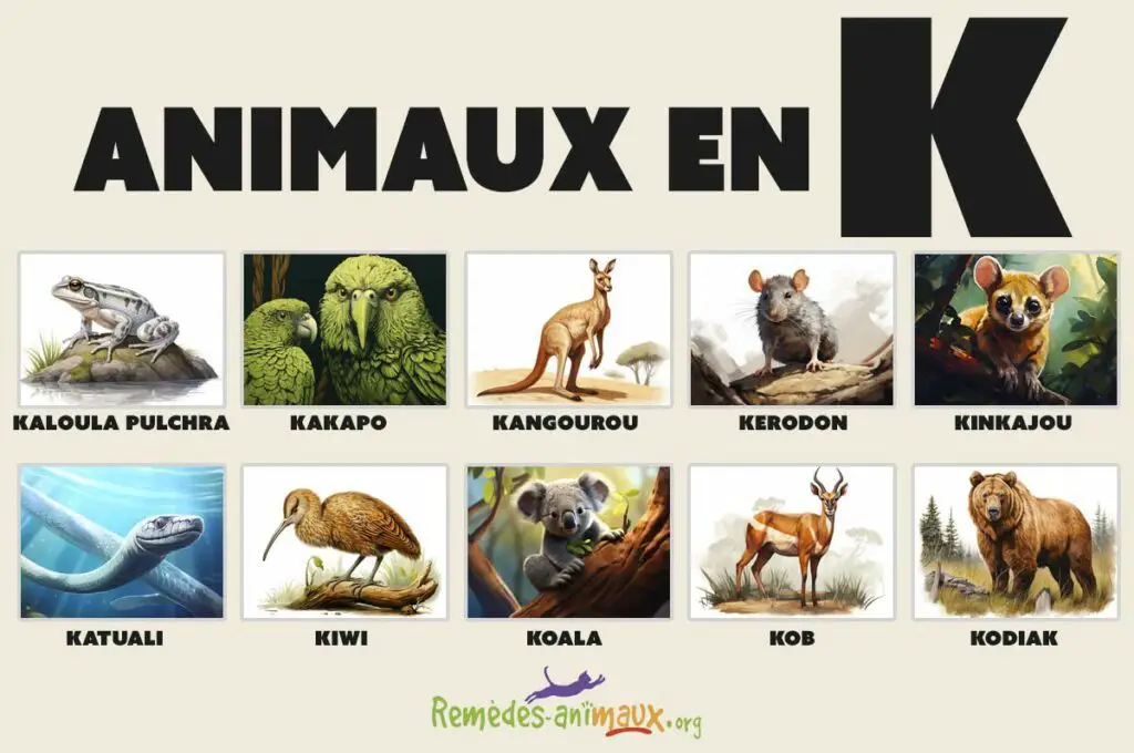 Liste des animaux en K